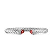 Cable Flex® Bracelet in Sterling Silver with Rhodolite Garnet and Diamonds, 6mm