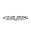 Cable Flex® Center Station Bracelet in Sterling Silver with Diamonds, 6mm