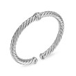 Cable Flex® Center Station Bracelet in Sterling Silver with Diamonds, 6mm