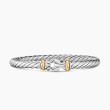 Cable Flex® Buckle Bracelet in Sterling Silver with 14K Yellow Gold, 6mm