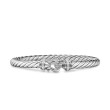 Cable Flex® Buckle Bracelet in Sterling Silver with Diamonds, 6mm