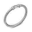 Cable Flex® Buckle Bracelet in Sterling Silver with Diamonds, 6mm