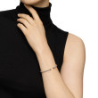 Micro Cable Flex® Bracelet in Sterling Silver with 14K Yellow Gold and Black Onyx, 2.6mm