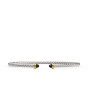 Micro Cable Flex® Bracelet in Sterling Silver with 14K Yellow Gold and Black Onyx, 2.6mm