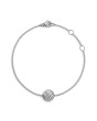 Sculpted Cable Center Station Chain Bracelet in Sterling Silver, 10mm