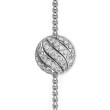 Sculpted Cable Center Station Chain Bracelet in Sterling Silver with Diamonds, 10mm