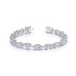 17.27 Carat Platinum Mixed Fancy Shape Straight Line 4-Prong Bracelet