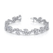 Pear Shape and Round Brilliant Straight Line Bracelet