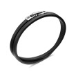 Streamline® Double Wrap Bracelet in Black Leather with Sterling Silver, 4mm