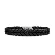 Chevron Woven Bracelet in Black Titanium