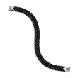 Chevron Woven Bracelet in Black Titanium