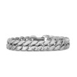 Curb Chain Bracelet in Sterling Silver, 11.5mm