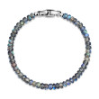 Spiritual Beads Faceted Bracelet in Sterling Silver with Labradorite, 5mm
