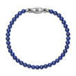 Spiritual Beads Bracelet in Lapis with Sterling Silver, 4mm