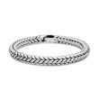 Chevron Bead Bracelet in Sterling Silver, 8mm