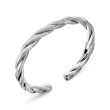 Cable Twisted Cuff Bracelet in Sterling Silver