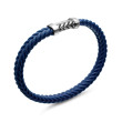 Chevron Blue Rubber Bracelet