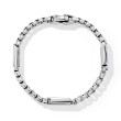 Streamline® Station Box Chain Bracelet in Sterling Silver