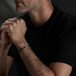 Spiritual Beads Compass Bracelet in Sterling Silver with Black Onyx