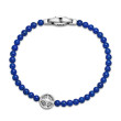 Spiritual Beads Compass Bracelet in Sterling Silver with Lapis