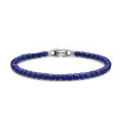 Spiritual Beads Cushion Bracelet in Sterling Silver with Lapis