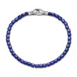 Spiritual Beads Cushion Bracelet in Sterling Silver with Lapis