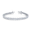 Round Brilliant Straight Line Bracelet Bezel Set