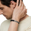 Streamline® ID Bracelet  with Black Rubber and Sterling Silver, 10mm