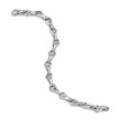 Faceted Link Bracelet in Sterling Silver, 9mm