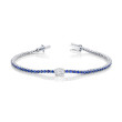 3.38 Carat 18k White Gold Straight Line Bracelet