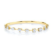Hinged Bangle with Fancy Shape Diamonds