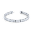 22.86 Carat Emerald Cut Diamonds Platinum Bracelet