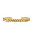 Sculpted Cable Cuff Bracelet in 18K Yellow Gold, 7mm