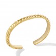 Sculpted Cable Cuff Bracelet in 18K Yellow Gold, 7mm