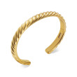 Sculpted Cable Cuff Bracelet in 18K Yellow Gold, 7mm