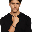 Sculpted Cable Cuff Bracelet in Black Titanium, 7mm