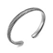 Chevron Cuff Bracelet in Sterling Silver, 8mm