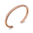 Sculpted Cable Cuff Bracelet in 18K Rose Gold, 5.5mm