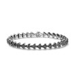 Armory® Link Bracelet in Sterling Silver with Black Diamonds, 7.5mm