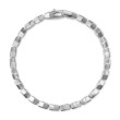 Hex Pavé Tennis Bracelet in Sterling Silver with Black Diamonds, 8mm