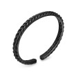 Chevron Flex Bracelet in Black Titanium, 6.4mm