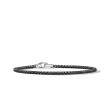 Box Chain Bracelet with Stainless Steel and Sterling Silver, 2.7mm