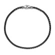 Box Chain Bracelet with Stainless Steel and Sterling Silver, 2.7mm