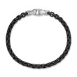 Box Chain Bracelet in Darkened Stainless Steel