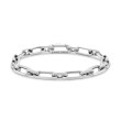Elongated Open Link Chain Bracelet in Sterling Silver