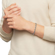 Torqued Faceted Chain Link Bracelet in Sterling Silver, 7mm