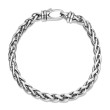 Wheat Chain Bracelet in Sterling Silver, 6mm