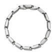 Faceted Link Bracelet in Sterling Silver, 6mm