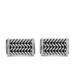 Chevron Cufflinks in Sterling Silver