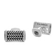 Chevron Cufflinks in Sterling Silver